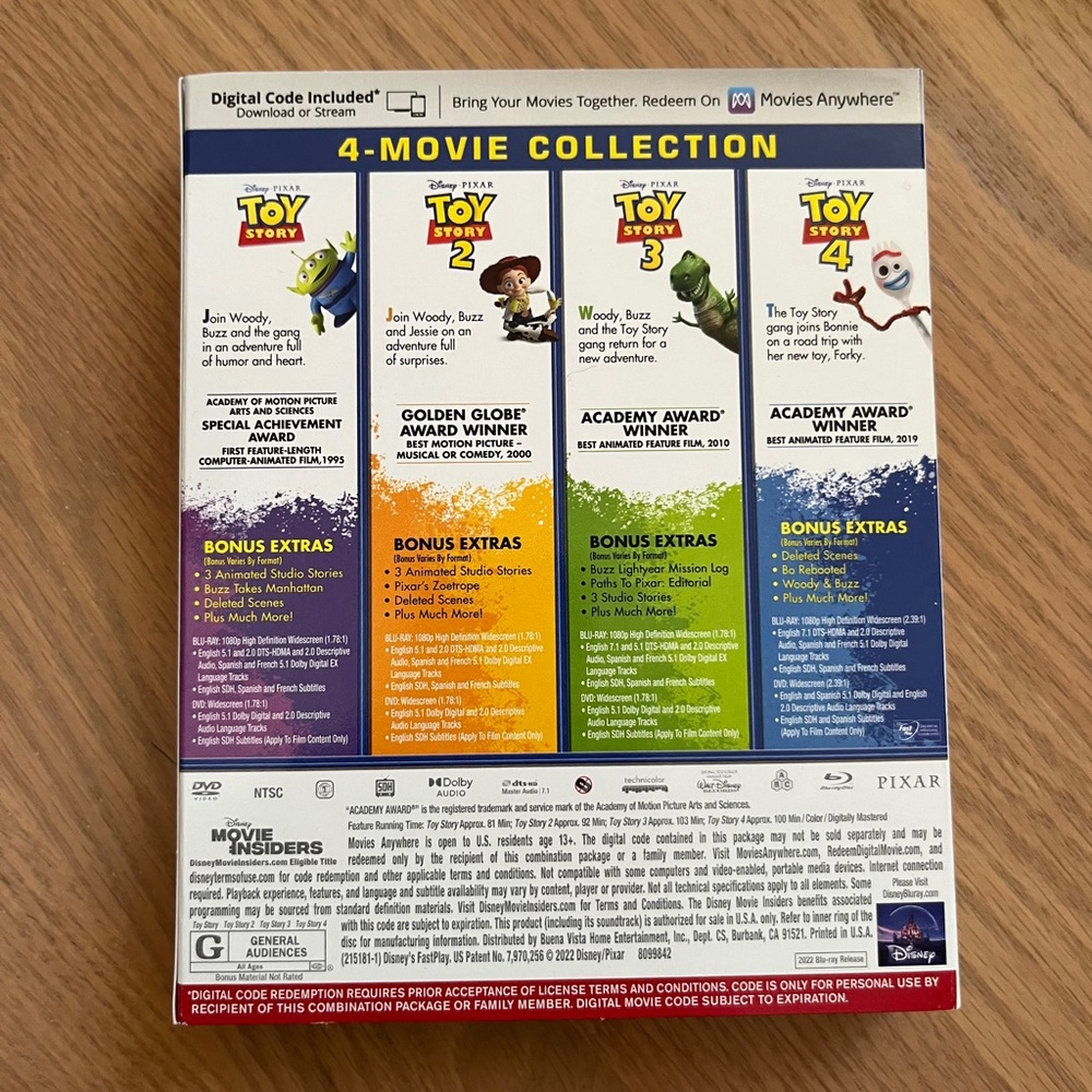 New and never opened - Toy Story 4 movie collection - Blu ray/DVD - Picture 4 of 4